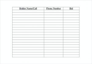 50+ Free Download Silent Auction Bid Sheet – How To Run A Successful ...