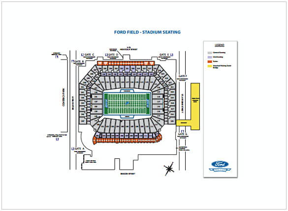 Stadium Seating Chart Free PDF Template