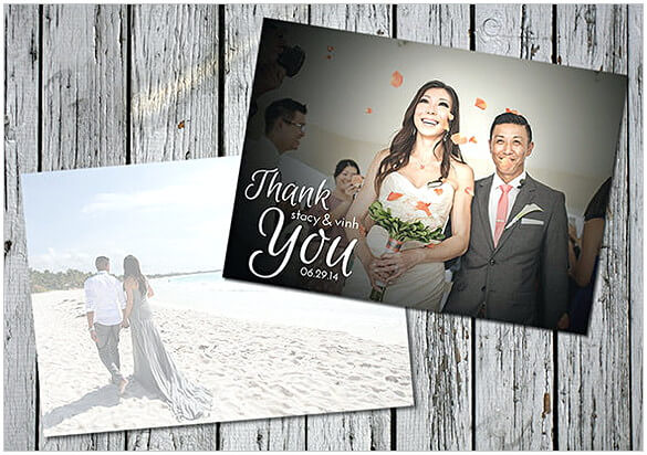 Wedding Photo Thank You Card