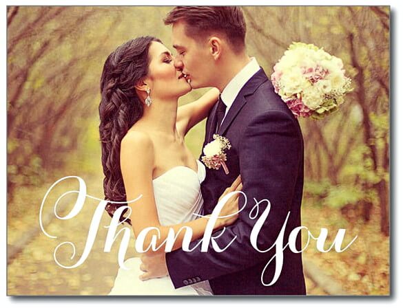 Wedding Photo Thank You Note Card