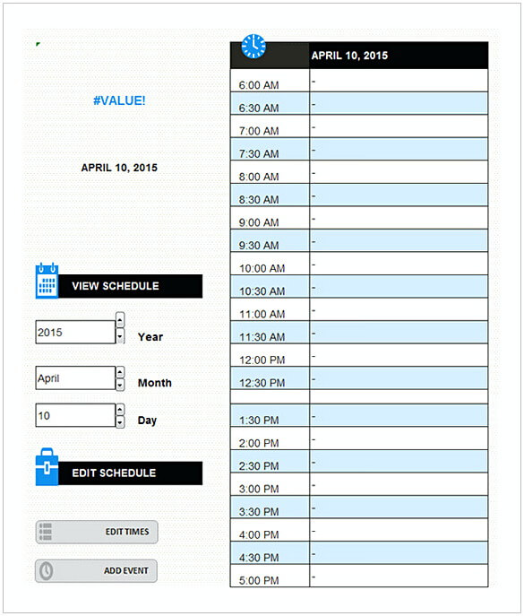 Your Daily Schedule PDF Format Free Download Sample