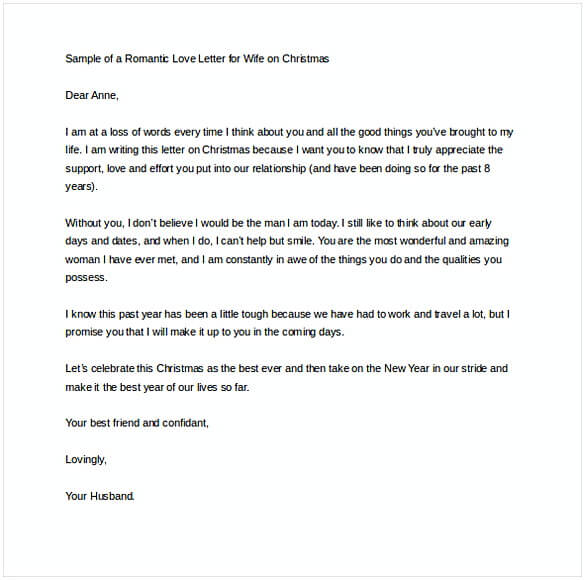 love letters for her christmas