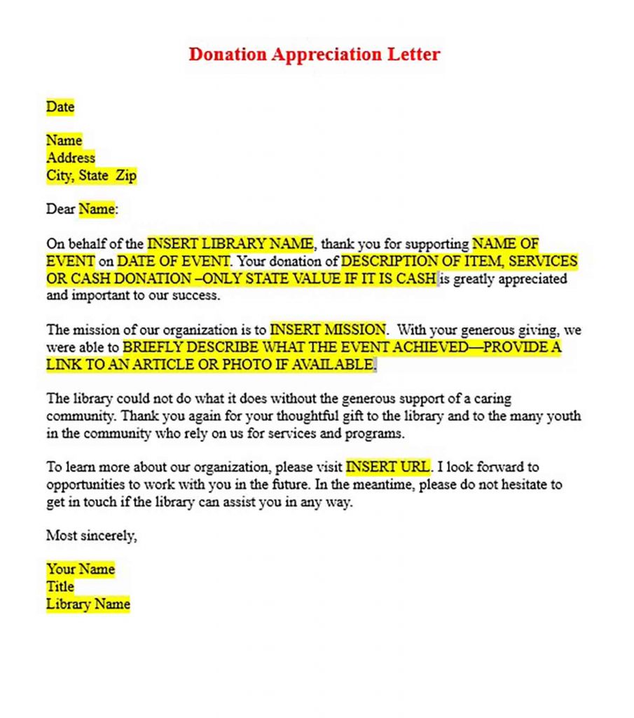 letter of appreciation book review