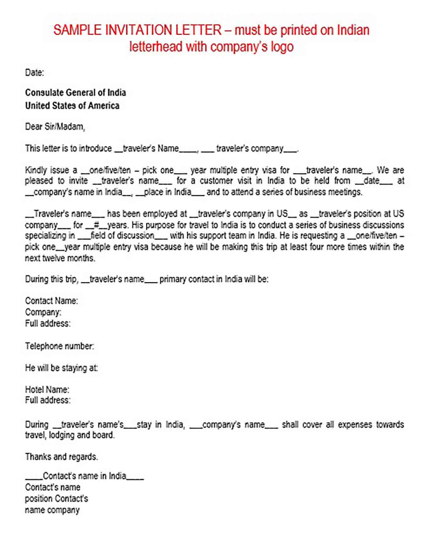 Business Invitation Letter Sample for Doc, PDF, Word ...