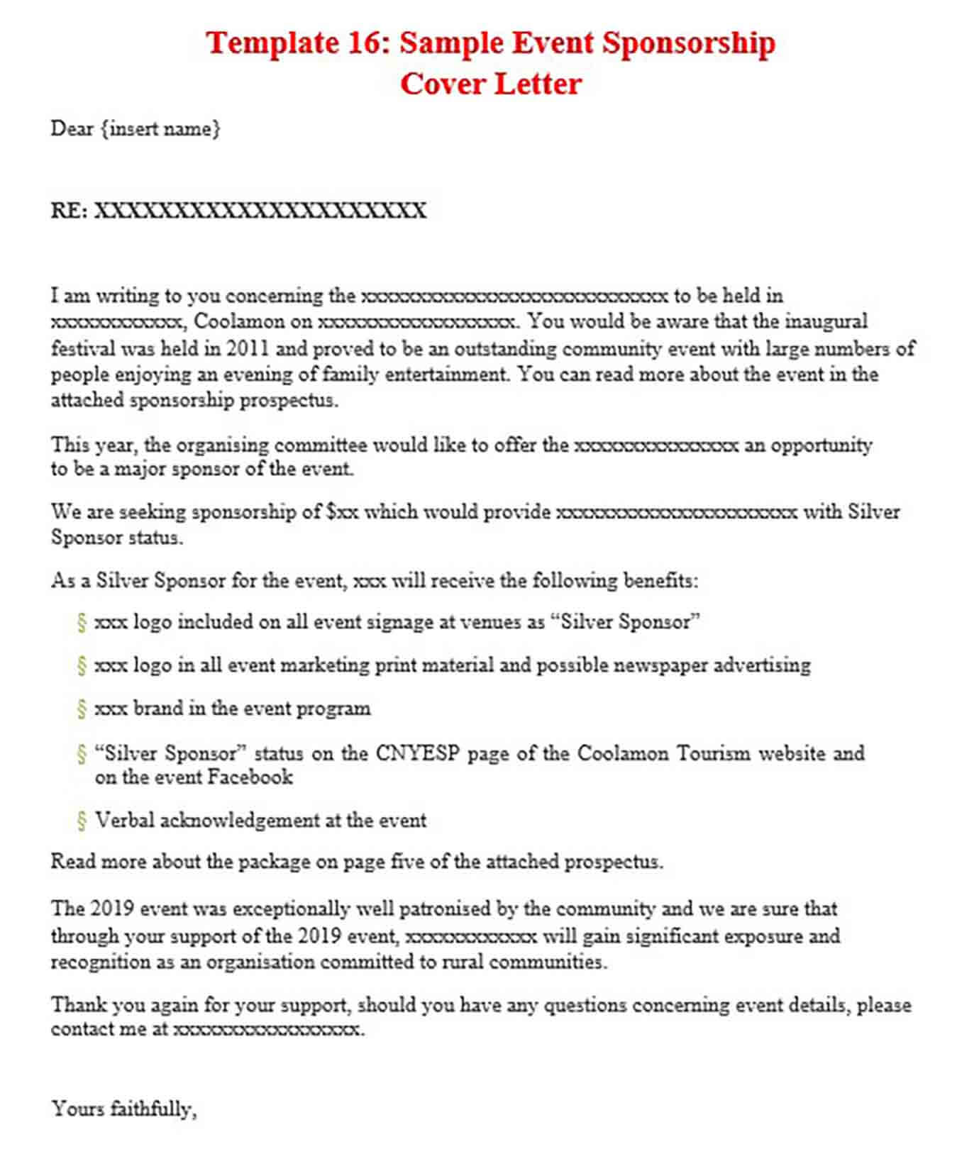 Catering Event Proposal Letter