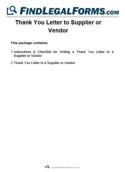 Customer Appreciation Letter to Vendor