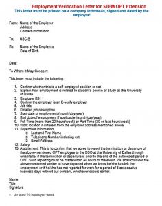 significances of verification of employment letter for
