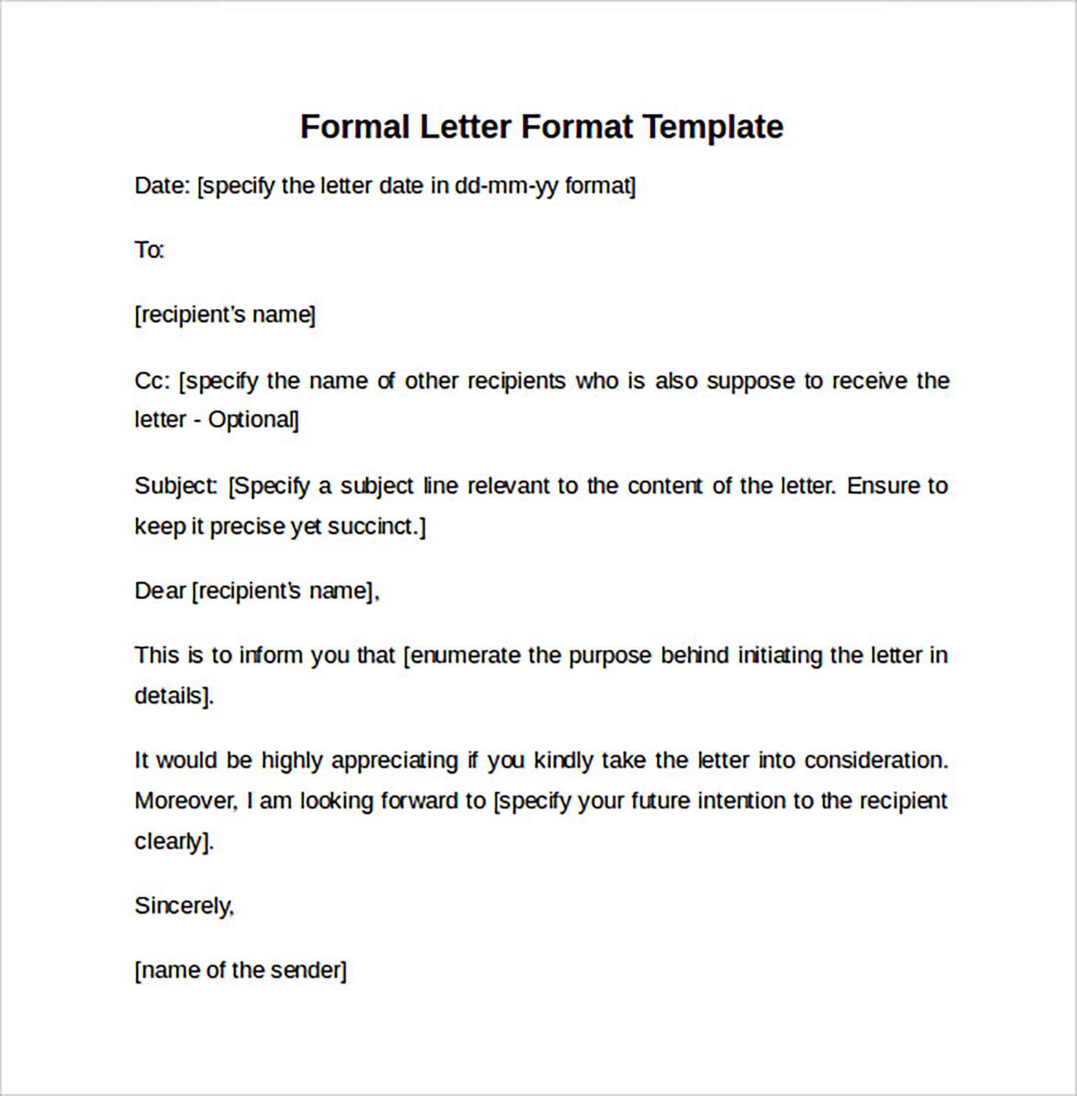 Formal Letter Format templates Formal Letter Format templates