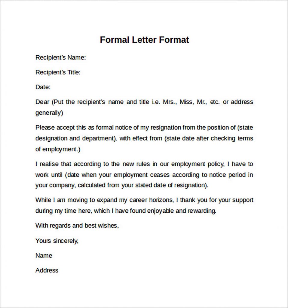 Semi formal letter образец