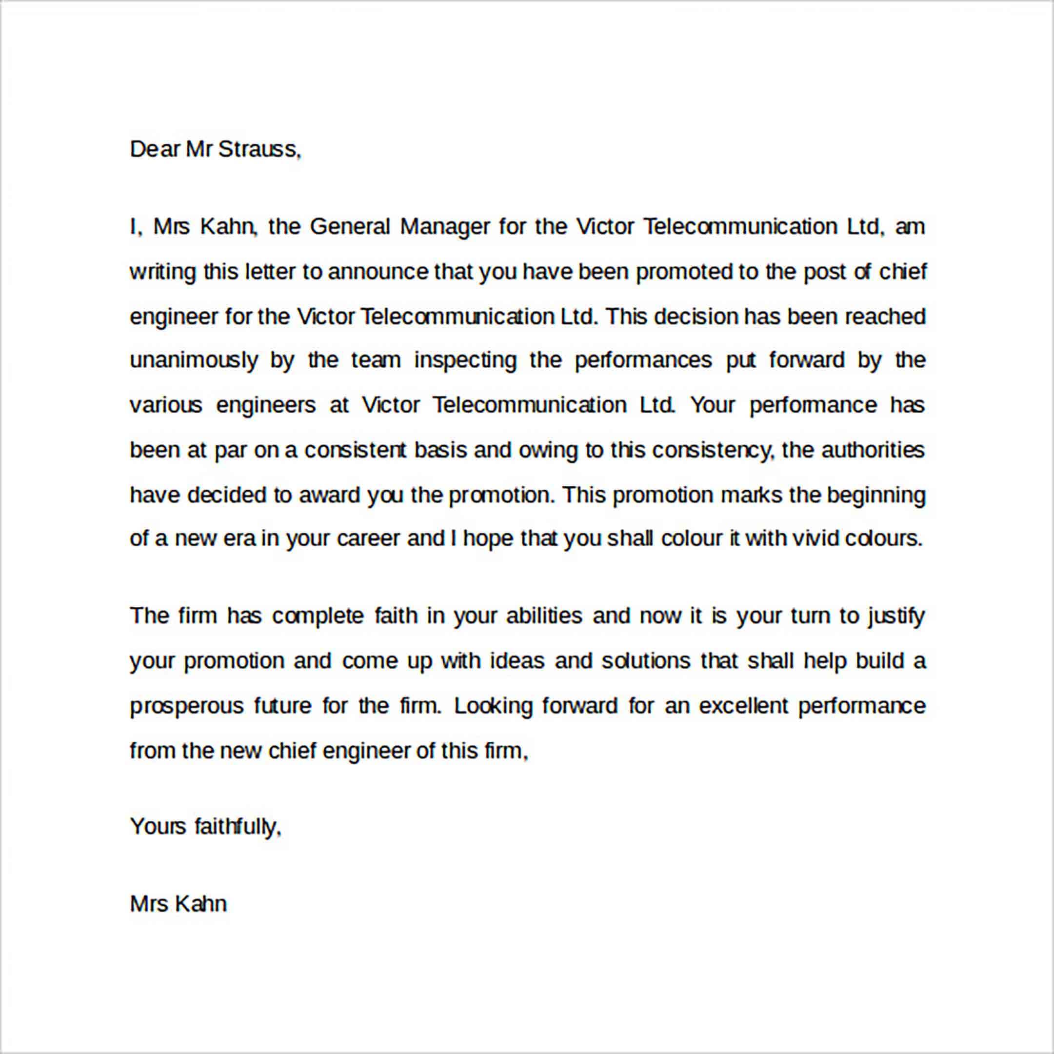 How to Write Promotion Letter