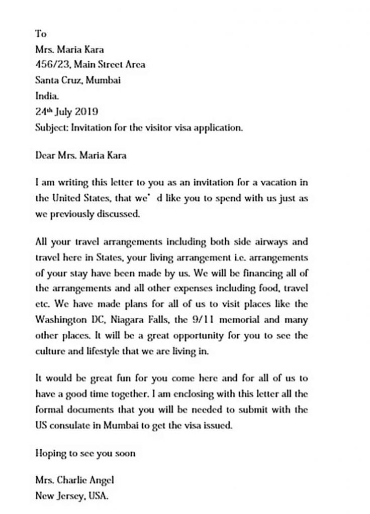 Invitation Letter for US Visa and Things to Know About It | Mous Syusa