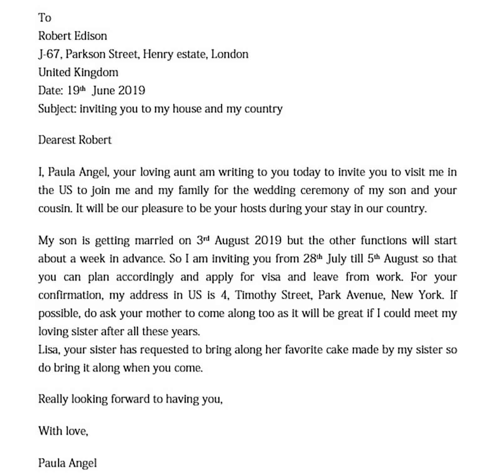 visa letter to my love download