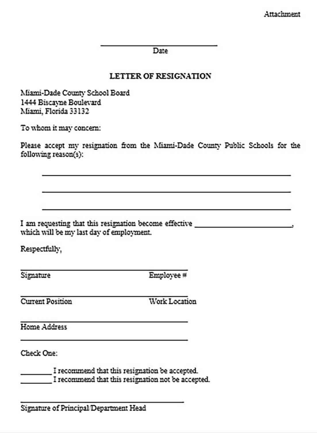 School Board Resignation Letter in