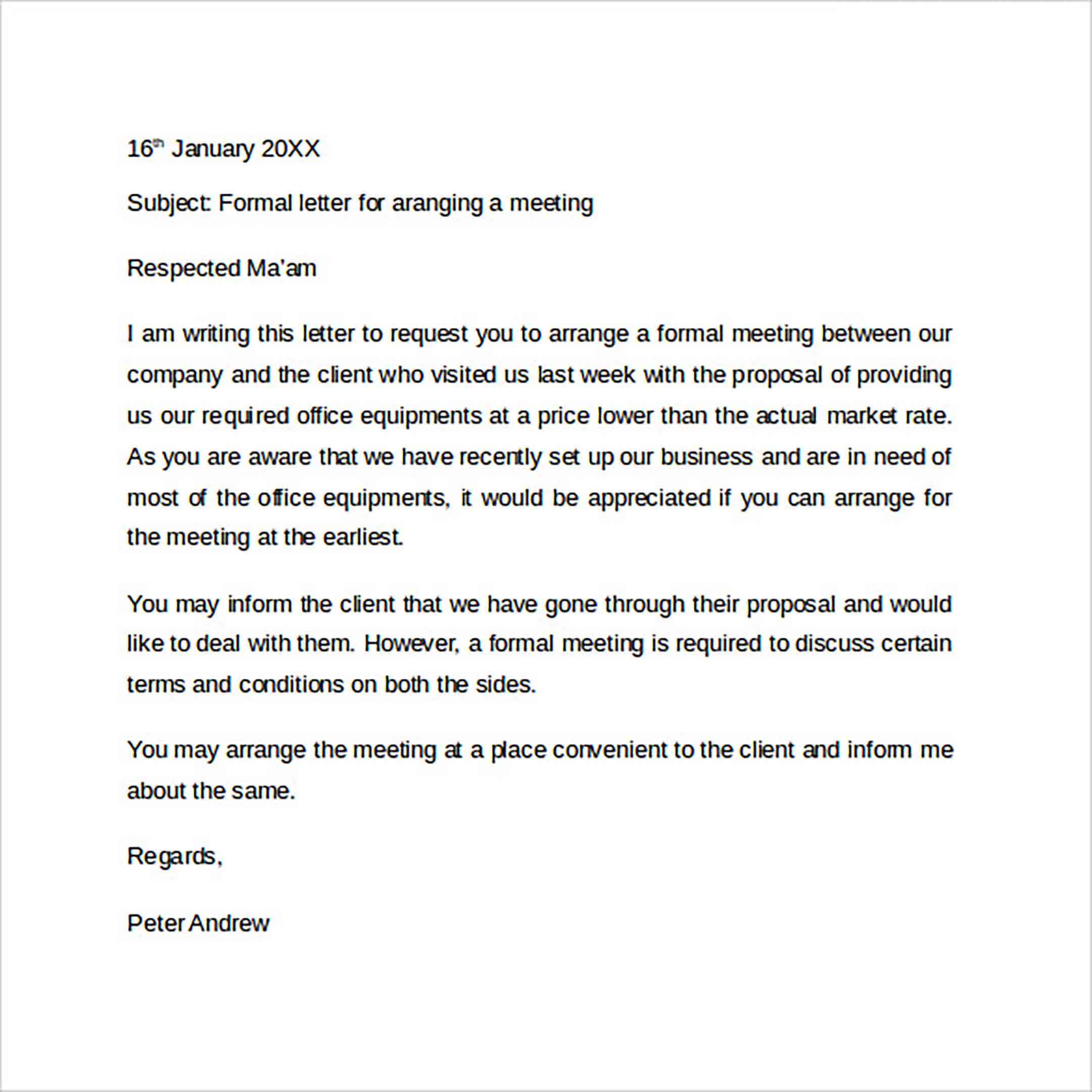 Simple Formal Letter Format Simple Formal Letter Format