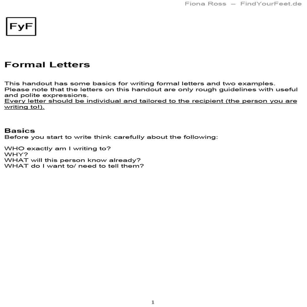 able Formal Letter Format