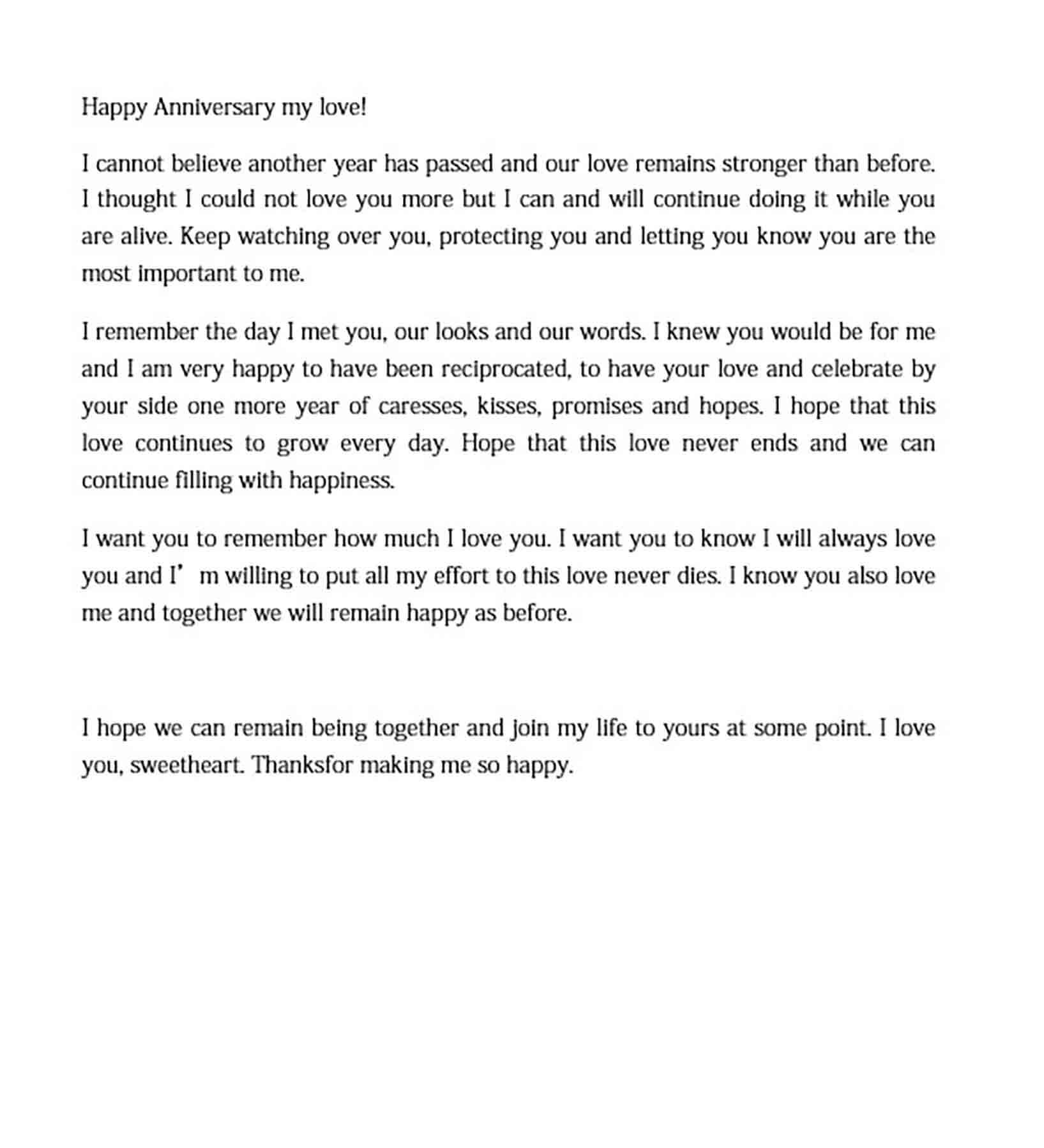 anniversary love letter to boyfriend templates