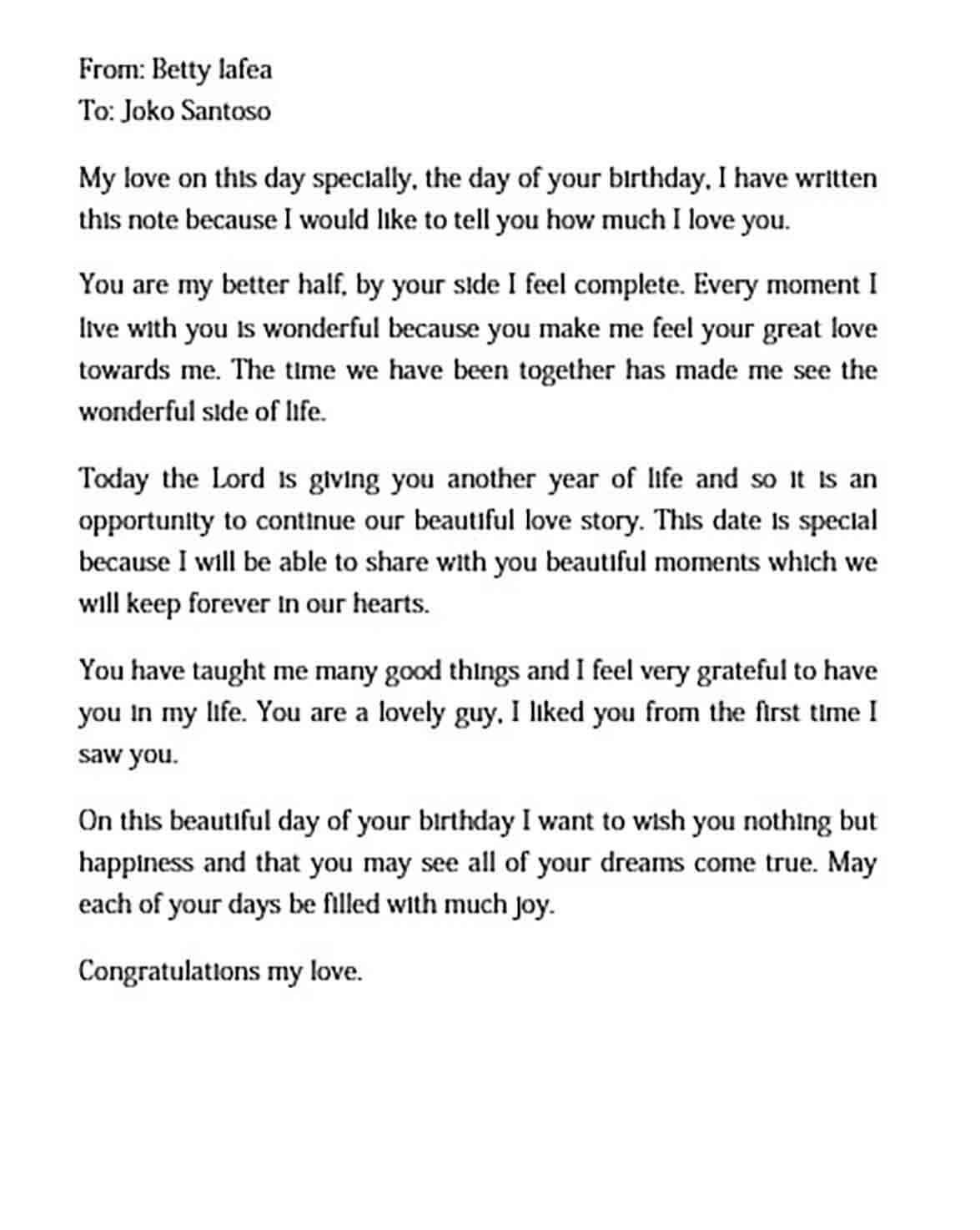 birthday love letter to boyfriend templates