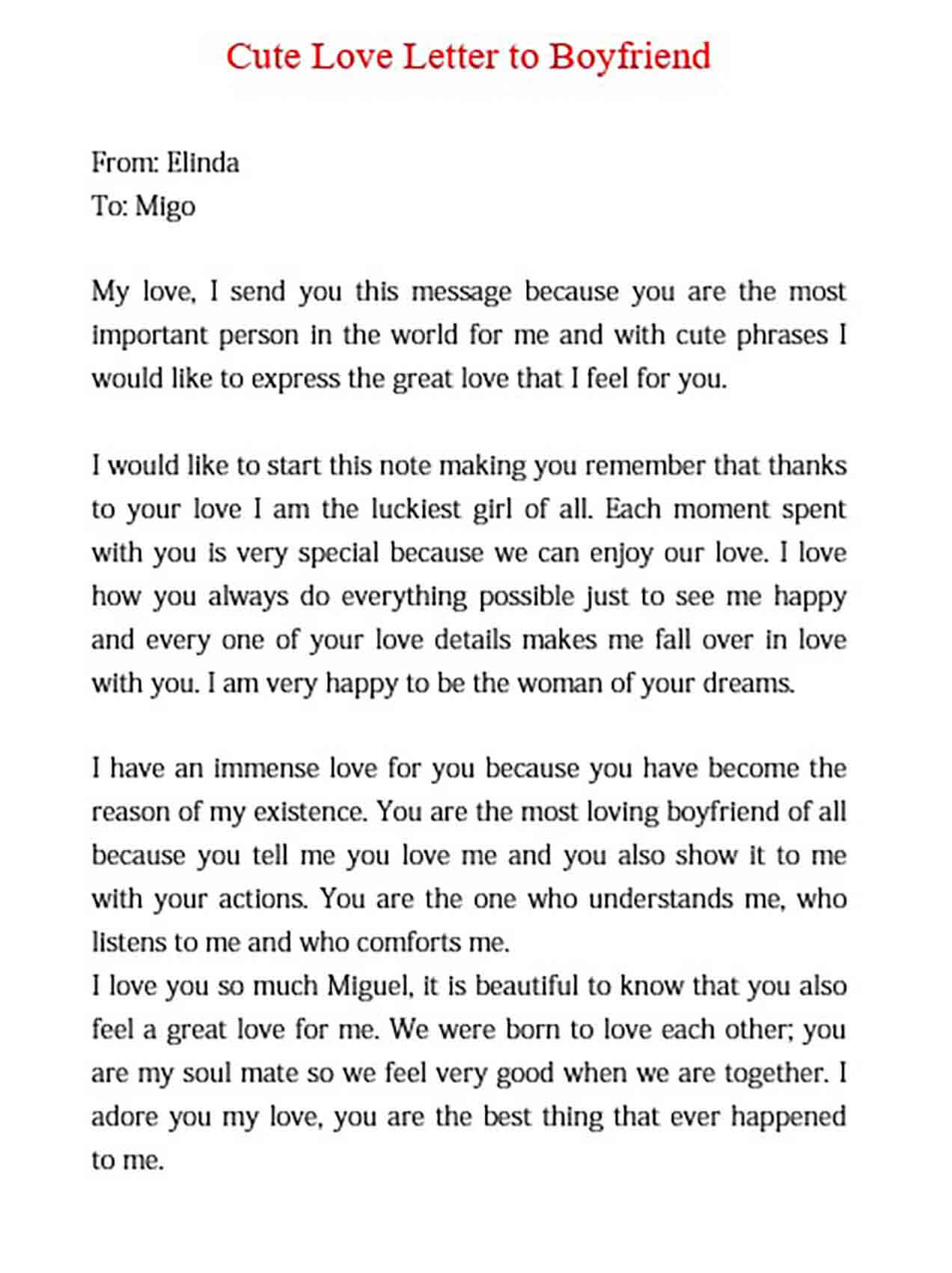 cute love letter to boyfriend