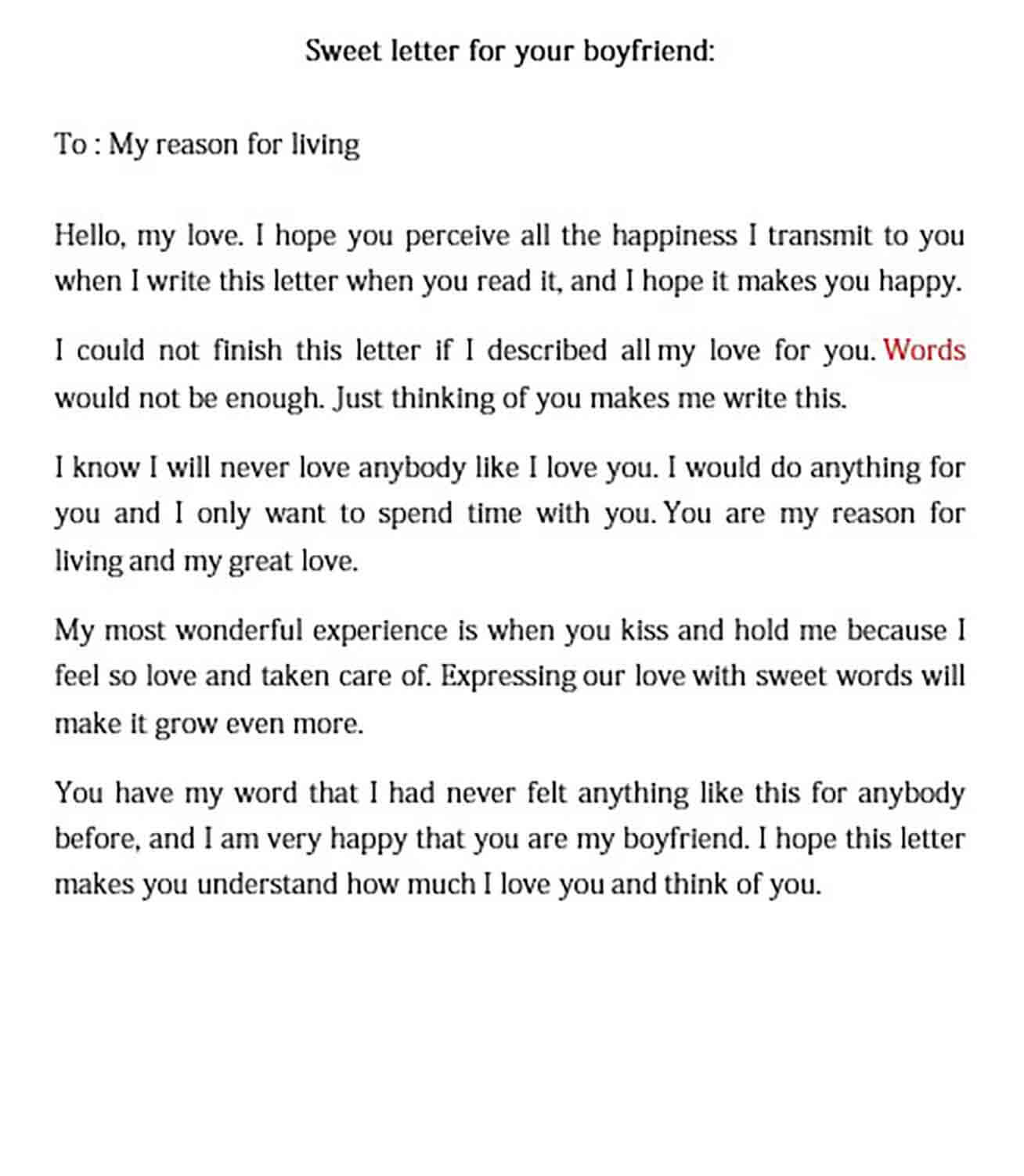 essay to write to your boyfriend