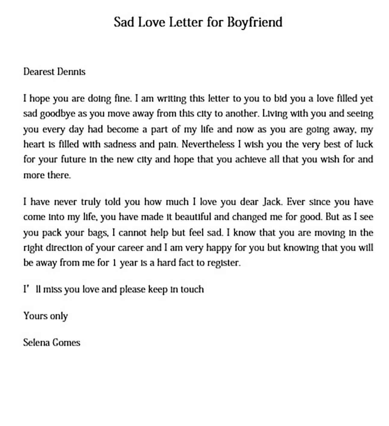sad love letter for boyfriend