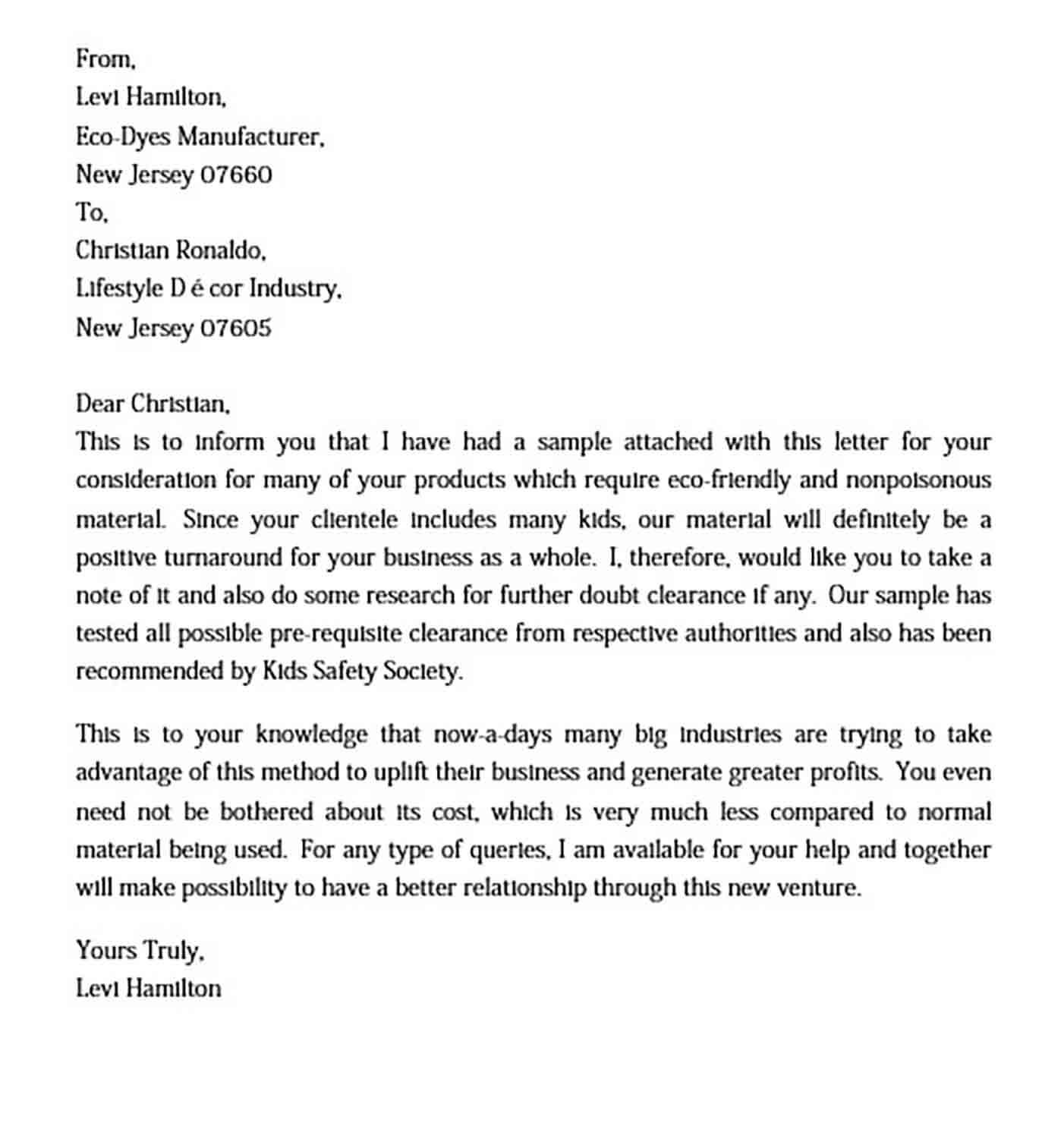 sample commitment letter of introduction
