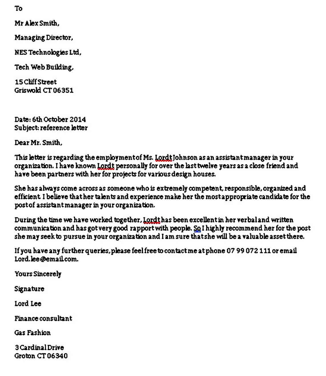 Sample Reference Letter for Friend | Mous Syusa