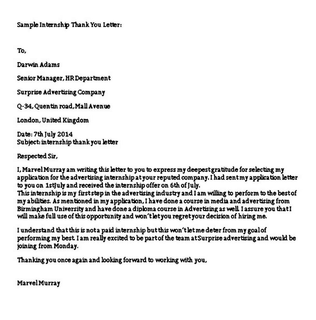 sample thank you letter for temporary assignment