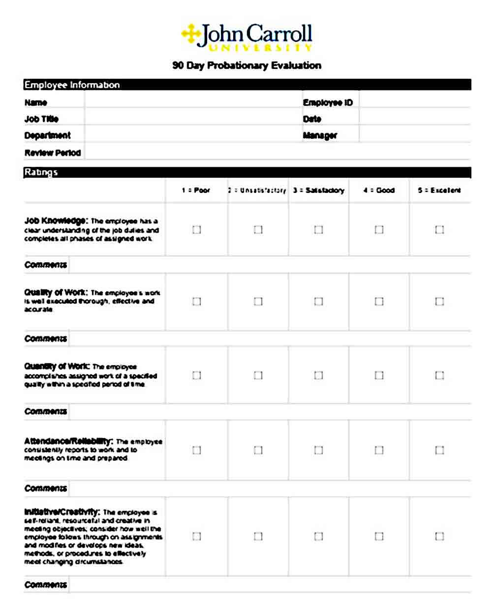 Day Probationary Evaluation