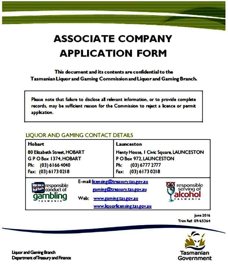 Associate Company Application Form