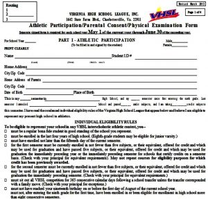 Sample Sports Physical Form | Mous Syusa