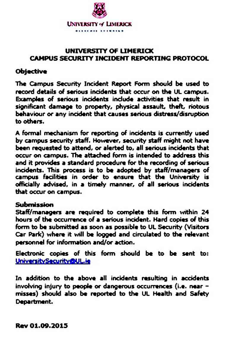 Campus Security Incident Report