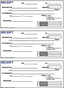 Printable Receipt Form Template | Mous Syusa