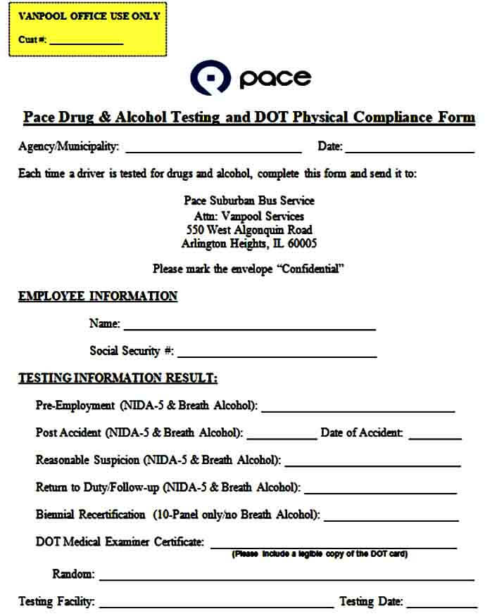 DOT Physical Compliance Form