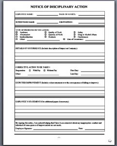 Employee Write Up Form Template | Mous Syusa