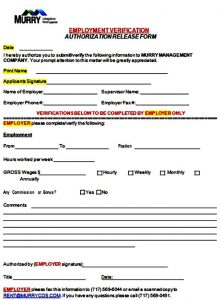 Verification of Employment Form Sample | Mous Syusa