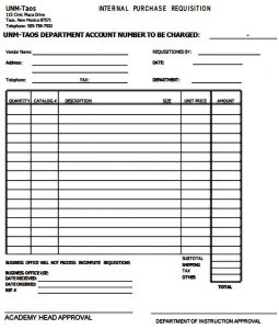 Sample Requisition Form Example | Mous Syusa