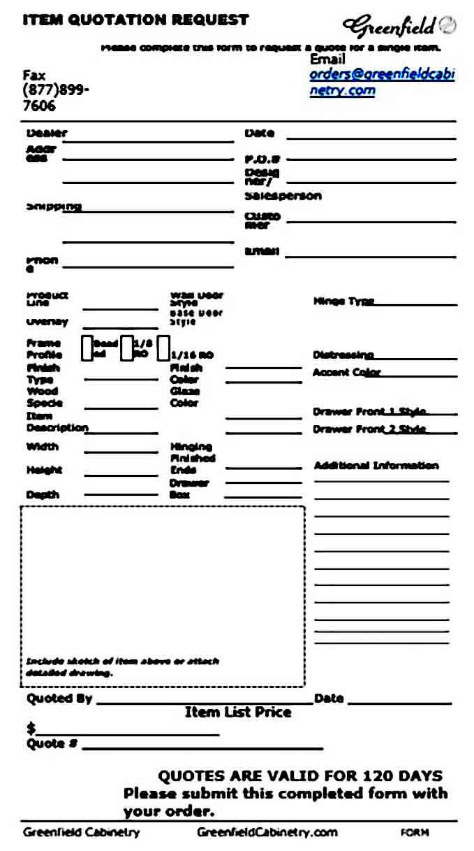 Item Quotation Request Item Quotation Request