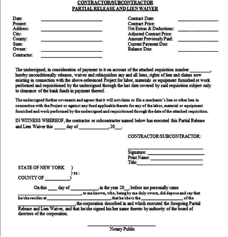 FREE 8+ Sample Lien Waiver Forms in PDF | MS Word