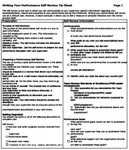 Self Performance Review Example | Mous Syusa