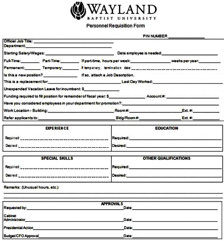 Requisition Form Template Mous Syusa