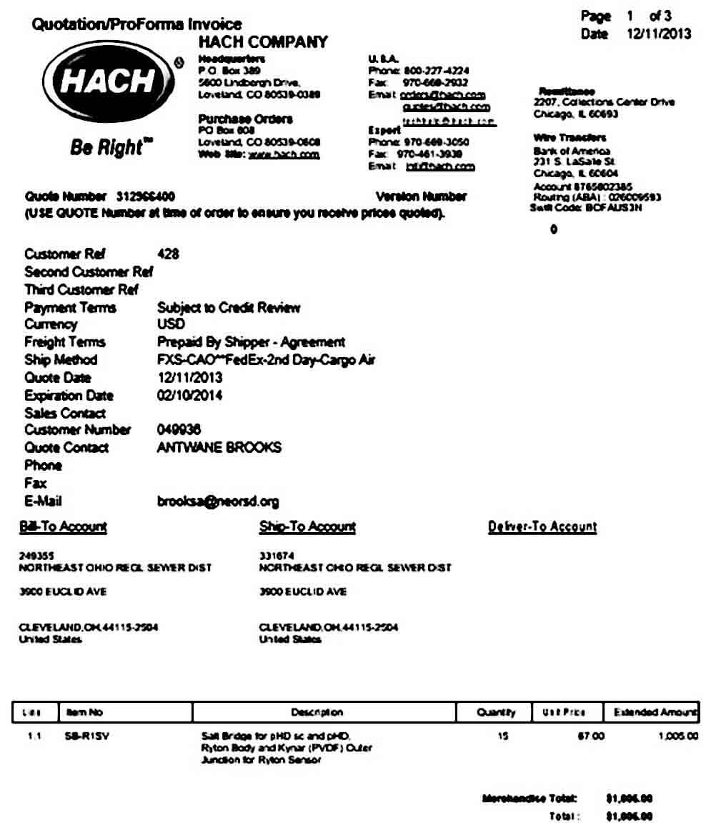 ProForma Invoice Quotation