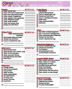 Sample House Cleaning Checklist Template | Mous Syusa