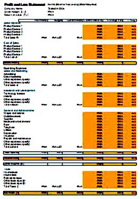 Profit and Loss templates Excel