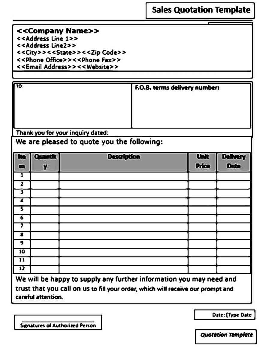Quotation templates Doc Quotation templates Doc