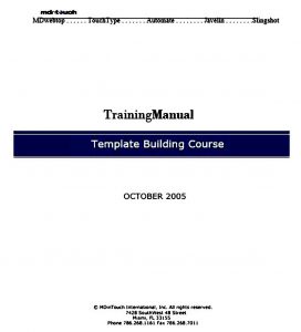 Sample Training Manual Printable | Mous Syusa