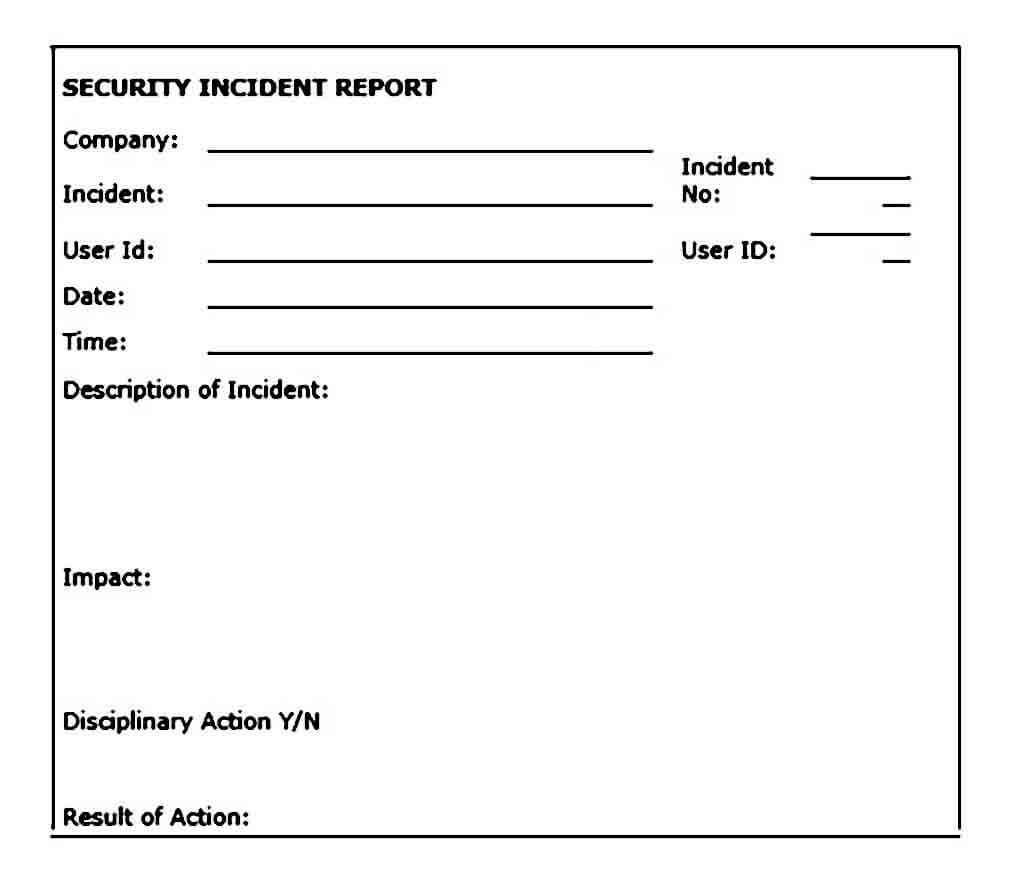Security Incident Report Form