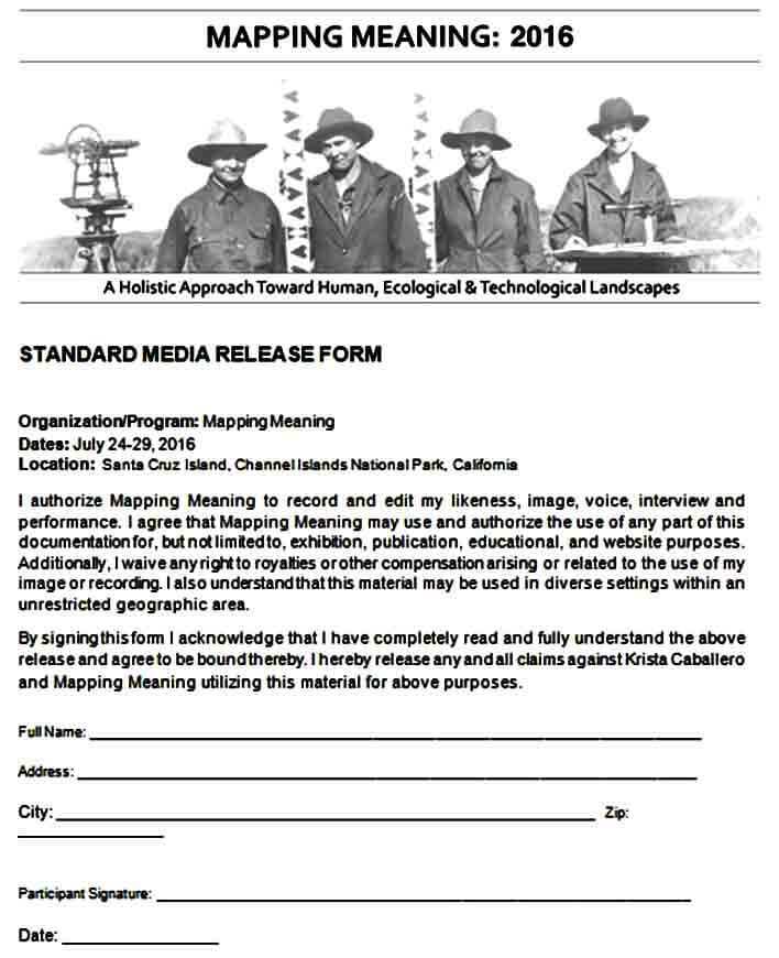Standard Media Release Form