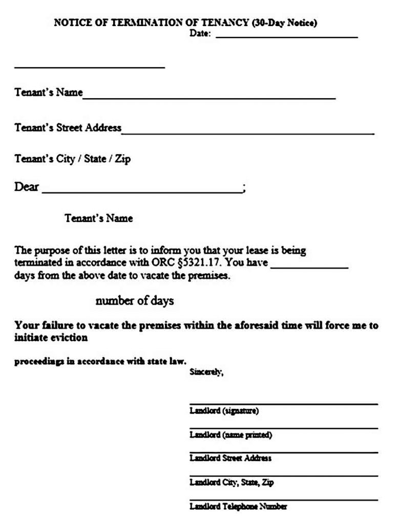 Printable Eviction Notice Template | Mous Syusa