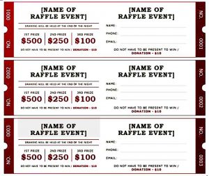 Printable Raffle Ticket Template 