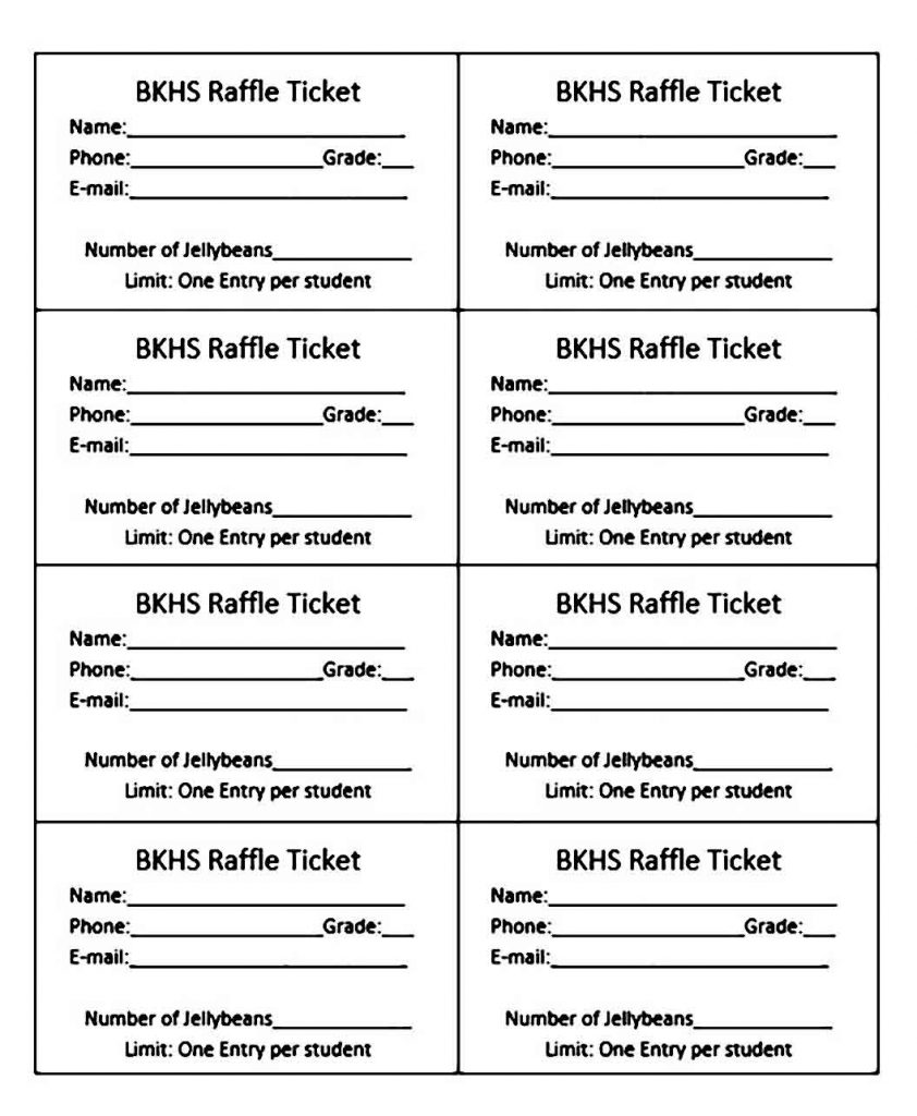 Printable Raffle Ticket Template | Mous Syusa